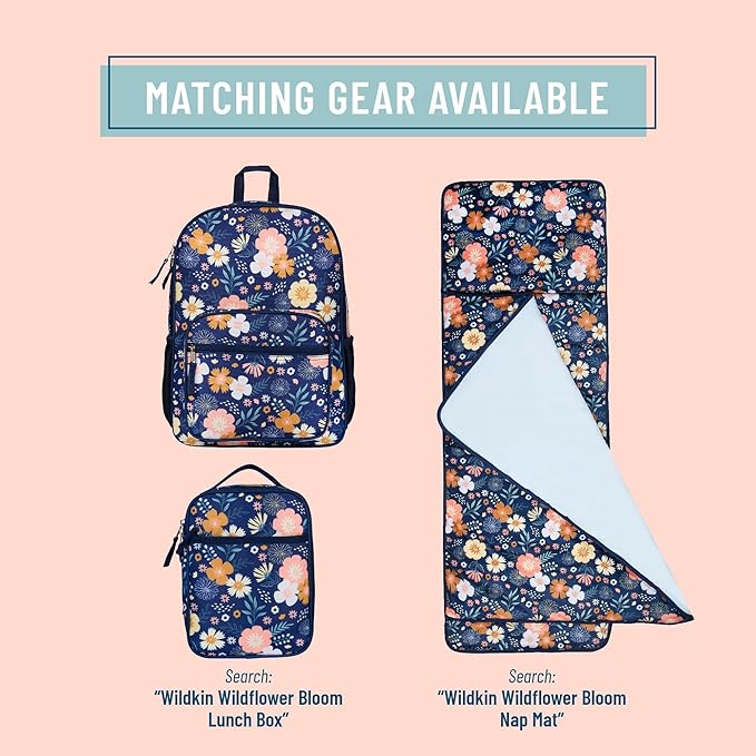 Wildkin ECO rPET Kids Backpack – Recycled, Padded, Adjustable for School & Travel – Wildflower Bloom