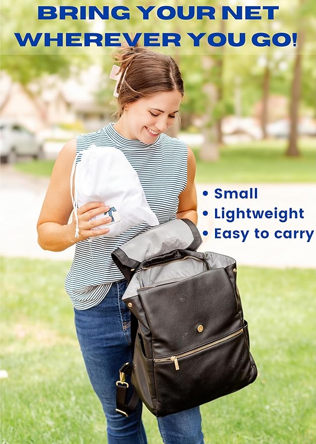 Pack n Play Cover with Zippers – Adaptable Premium Quality Mosquito Net for Stroller, Jogging Stroller, Playpen, Bassinet, Travel Crib – Portable Mosquito Net for Baby, Drawstring Base for Snug Fit