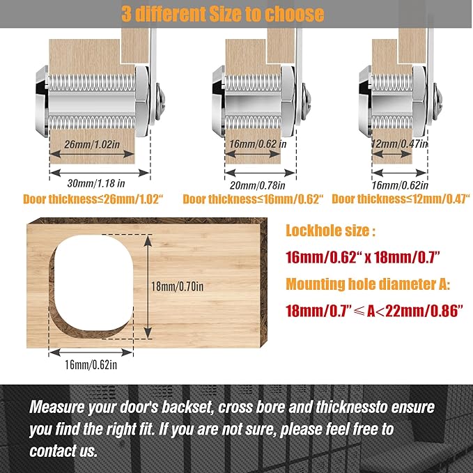 Zoofen 4 Pcs Cabinet Locks with Keys 5/8" Long Cam Locks Keyed Different Rustproof Mailbox Locks,RV Locks,Drawer Locks Fits on 3/8" Max Panel Thickness