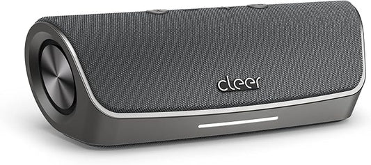 Cleer Scene Wireless Bluetooth Speaker, Simple Fast Pairing, Waterproof IPX7, 12Hrs Play time, Deep Bass, Built-in Mic, Powerful Portable Speakers, for Outdoor & Party, Home, Grey
