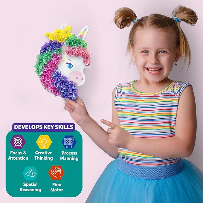 Skillmatics Poke-in Art - Magical Unicorn Dream Decor, Mess-Free Fun for Kids, DIY Wood Craft Kits, Creative Activity, Gifts for Ages 4, 5, 6, 7, 8, 9
