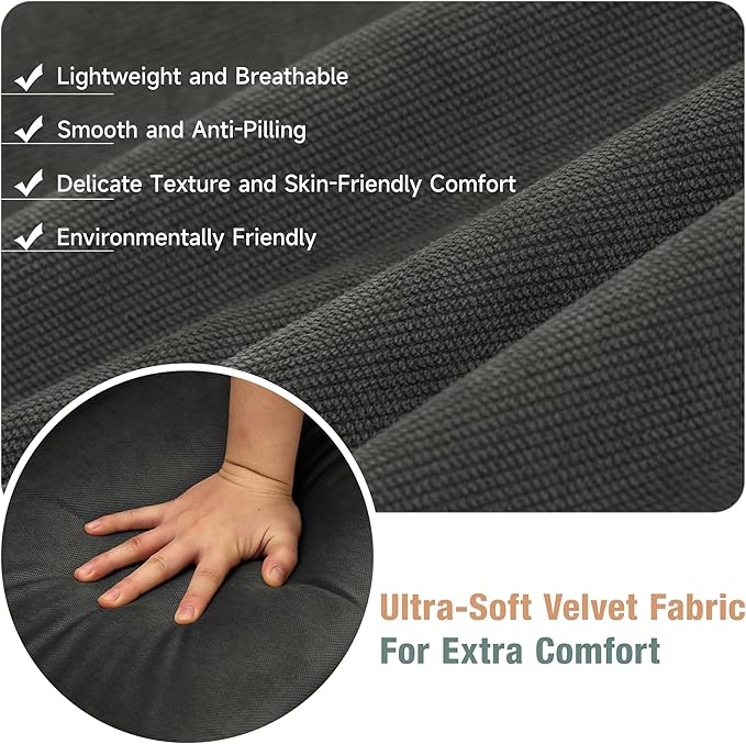 Swivel Rocker Recliner for Adults, Rocking Small Recliner Chair for Small Spaces, Glider-Nursery Rocking Chair for Living Room, RV, Nursery, Bedroom, Grey