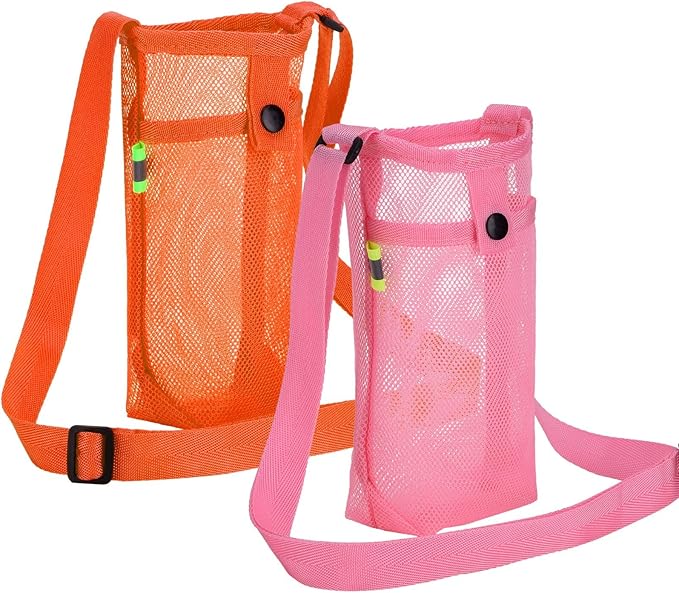 Tainehs Water Bottle Holder Carrier with Adjustable Shoulder Strap - Beach & Sports Bottle Bag for Hiking, Gym, Camping, Walking, Travel