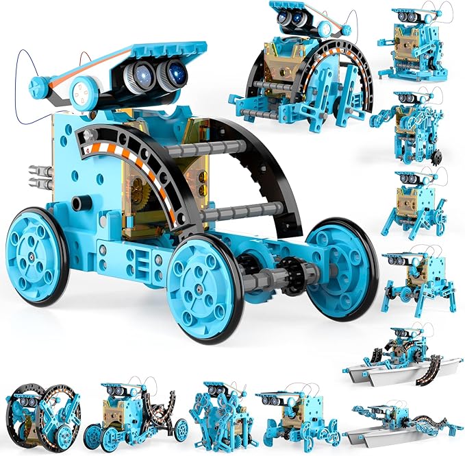 Lucky Doug 12-in-1 STEM Solar Robot Kit Toys Gifts for Kids 8 9 10 11 12 13 Years Old, Educational Building Science Experiment Set Birthday for Kids Boys Girls