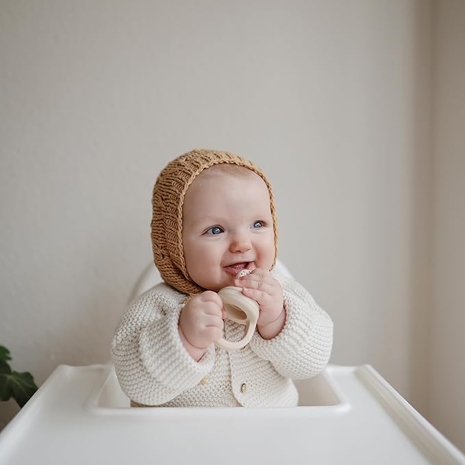 mushie Silicone Baby Fresh Fruit & Food Feeder Pacifier | 6 Months+ (Shifting Sand)