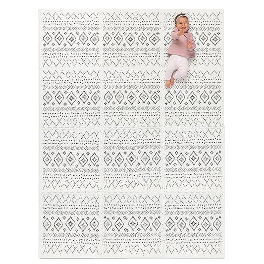Lillefolk Baby Play Mat for Floor – 6x8ft Boho | Soft Non Toxic Premium EVA Foam Tiles for Tummy Time, Crawling & Playroom – Waterproof Interlocking Floor Mat for Babies & Toddlers (12 Tiles)