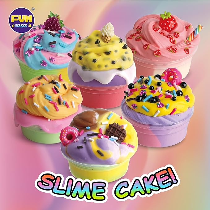4 LB Milky Butter Slime Bucket Gift for Girls, FunKidz 64 FL OZ Huge Soft White Premade Scented Slime Kit Toy with 29 Variety Add-Ins Perfect Birthday Present for Kids Age 6+