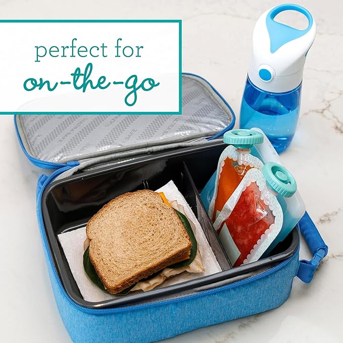 Infantino Reusable Squeeze Pouches for Homemade Baby Food, 3.5 oz, Pack of 25 - BPA, PVC, and Phthalate-Free, Freezer-Safe, with Clear Window and Labeling Space