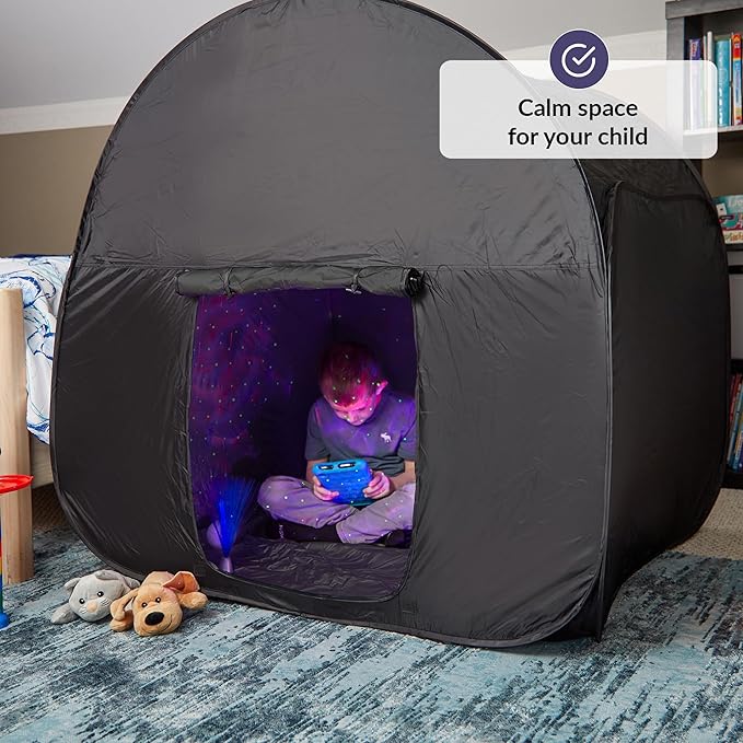 Sensory Tent for Kids & Adults | Calming Hideout & Cozy Pop-Up Blackout Sensory Tent for Autism & Anxiety | Autism Space for Calm Corners, Therapy & Relaxation | Double