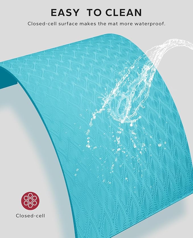 HAPBEAR Extra Large Yoga Mat - 72"x48"/78"x54", 1/4" & 1/3" Thick, Non-Slip, Durable, Eco-Friendly, Wide Exercise Mat for Home Workouts, Yoga, Pilates, Stretching, Meditation (Barefoot Exercise)