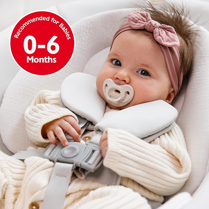 NUK 100% Silicone Comfy Orthodontic Pacifiers, 0-6 Months, Neutral Fashion, Timeless Collection, 5 Count