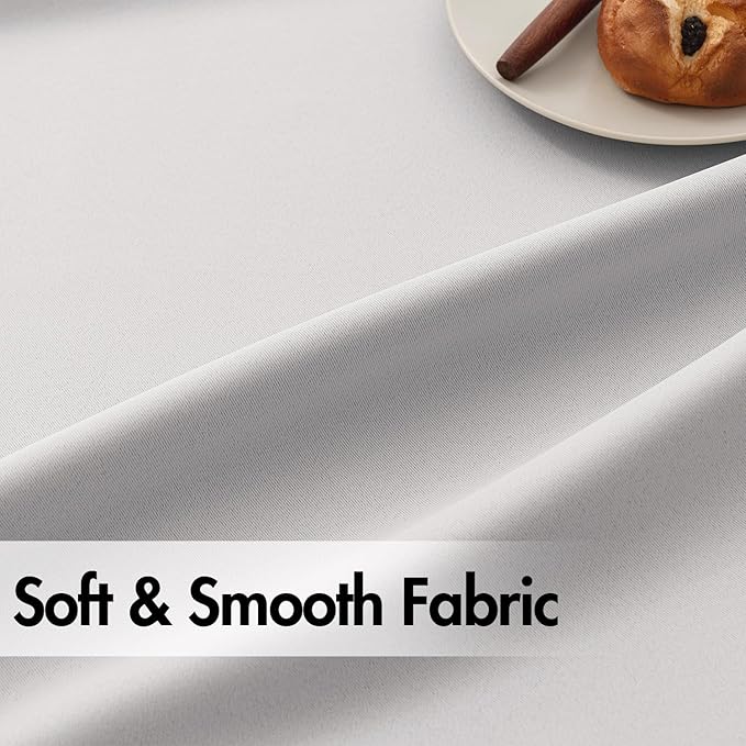 ANRODUO Back Tab Blackout Curtains for Bedroom Living Room, Rod Pocket Pinch Pleated Thermal Insulated Room Darkening Curtains 54 Inches Long 2 Panels, Greyish White, 42 x 54 Inch