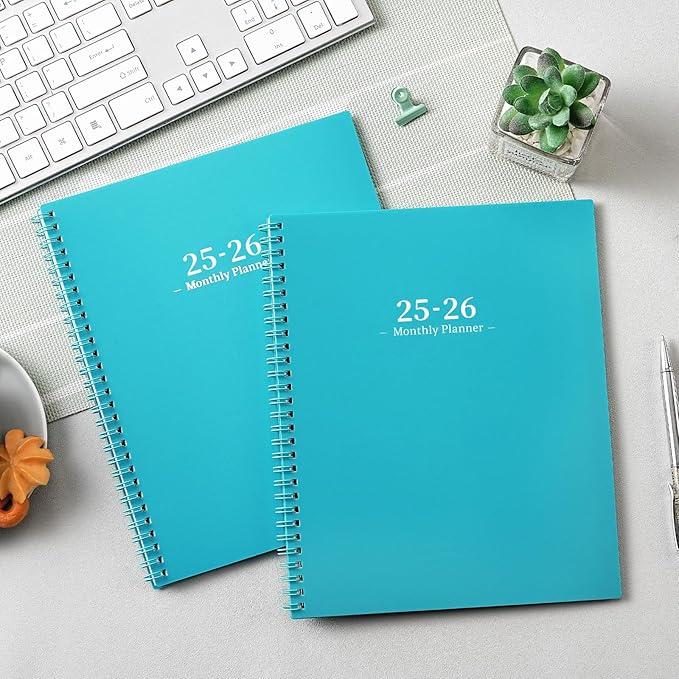 2026 Monthly Planner - JUL 2025 - DEC 2026, Academic Planner 2026, 18 Monthly Calendar with Colorful Tabs, Waterproof Cover (Blue, 8" x10", Notes)