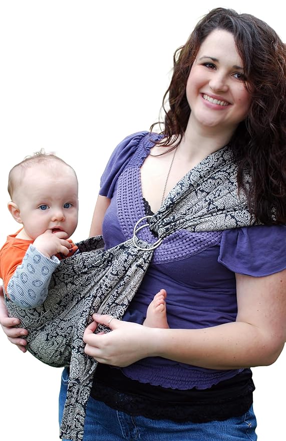 Lite-on-Shoulder Baby Sling Ergonomic, 100% Cotton, Adjustable Baby Carrier