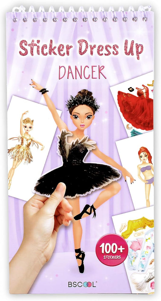 Sticker Dress-Up Dancers. Sticker Activity Book for Kids. Learn Girls Fashion Design, Dancer Poses with Sticker, and Guide for Kids 5 and up. Girls Fashion Paper Dolls Dress up Games