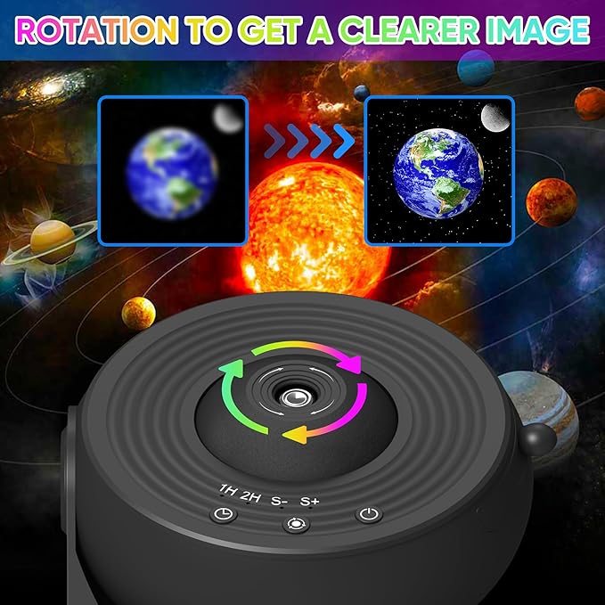 Galaxy Projector, 13 in 1 HD Planetarium Star Projector for Bedroom, 360 Rotating Star Projector Light with Adjustable Knob and Timer for Kids, Ceiling, Gifts, Room Decoration