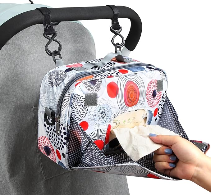 Accmor Stroller Organizer, Universal Stroller Organizer with Insulated Cup Holder Pocket, Dual Purpose Large Capacity Stroller Bag Caddy, Stroller Accessories Fits for Uppababy, Doona, Nuna Strollers