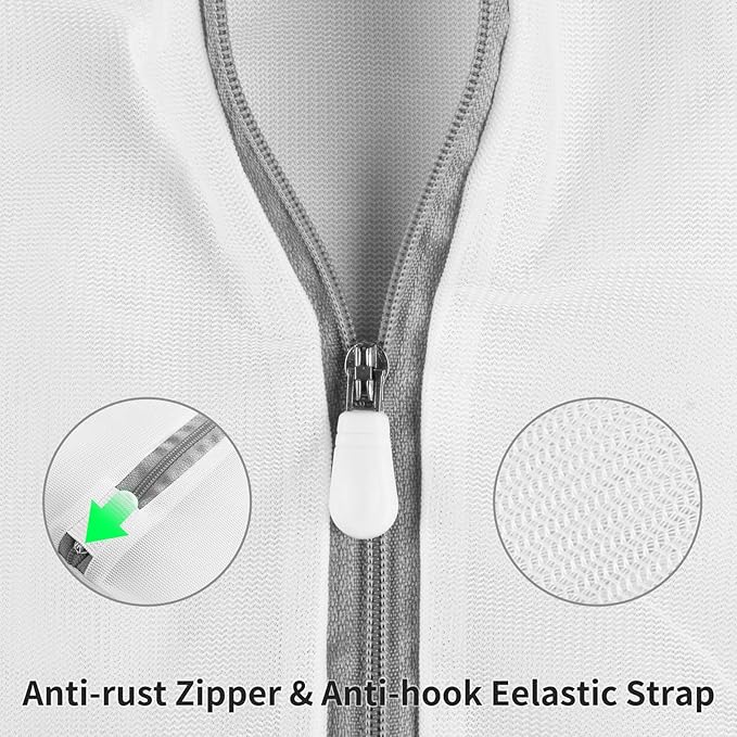 3 Pack Mesh Laundry Bags Medium by MDSXO- Fine Durable Lingerie Delicates Bag for Washing Machine for Socks, Bra, Mask,Underwear 12 * 16 inch [3 Pack]