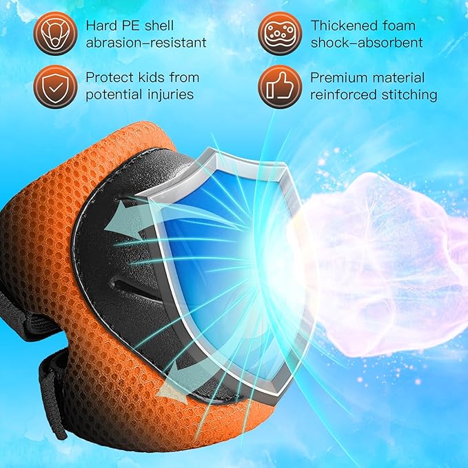 Toddler/Kids Bike Helmet Set for Boys Girls 3D Adjustable Kids Helmet Protective Gear Set Knee Elbow Wrist Pads and Multi-Sports Skateboard Scooter Cycling Roller Balance Bike