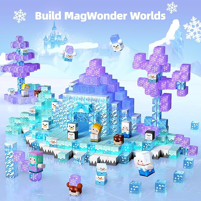 GobiDex Magnetic Blocks Magnet Building Toys, Princess Castle Toys for Girls, STEM Creative Sensory Birthday Gift for Kids Age 3+ Years Old