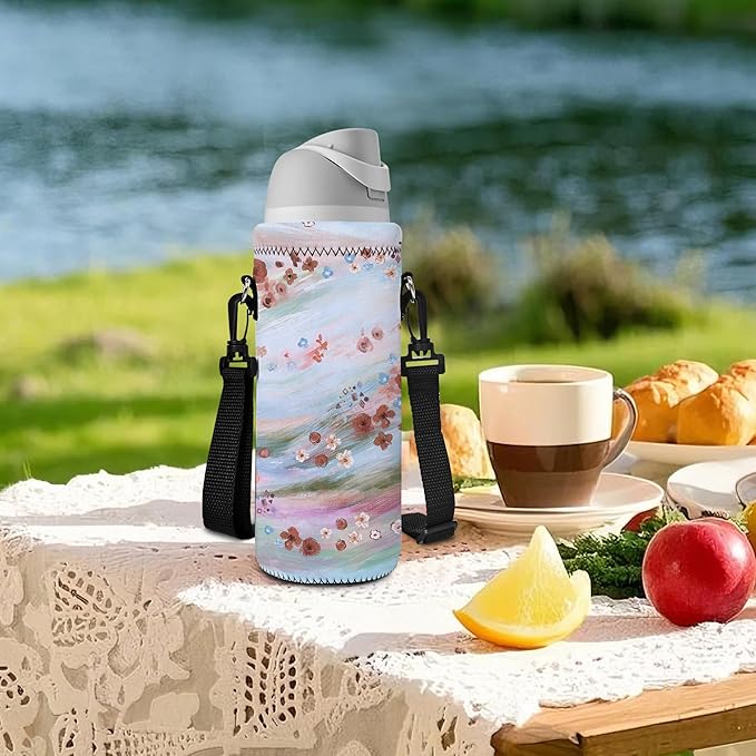 AUPET Water Bottle Bag Carrier,24oz/32oz Insulated Neoprene bottle Sling Holder Case Pouch Cover for 1000ML/750ML Bottles with Shoulder Strap for walking