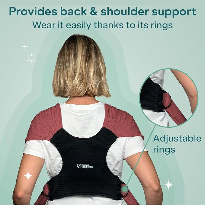Koala Babycare Baby Carrier Wrap, Easy to Wear As a T-Shirt - Original Baby Carrier Newborn to Toddler - Sling One Size Fits All - Baby Wraps Carrier Up to 22lbs