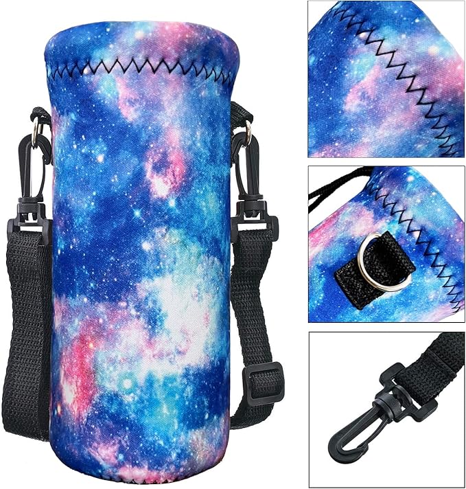 AUPET Water Bottle Bag Carrier,24oz/32oz Insulated Neoprene bottle Sling Holder Case Pouch Cover for 1000ML/750ML Bottles with Shoulder Strap for walking