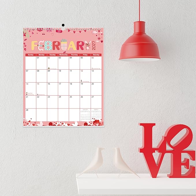 GuassLee Wall Calendar 2025-2026, Vertical Wall Calendar 2026, Sept. 2025 to Mar. 2027, 14" X 11.5" 19-Month Holiday Calendar Hanging Planner Wall for Home School Office Planning & Organizing
