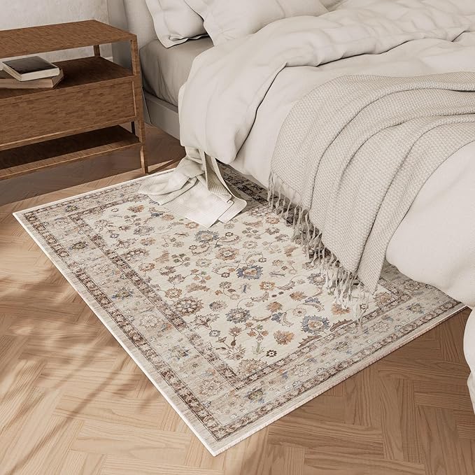 Machine Washable Small Rugs for Kitchen: Door Mat Indoor Entrance 2x3 Entryway Rug Stain Resistant Non-Slip Low Pile Soft Throw Carpet for Front Door Indoor Entrance Entry Bedroom Nursey