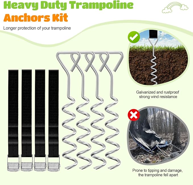 ORCC 1200LBS Weight Capacity Trampoline 16 15 14 12 10 8FT Outdoor Yard Trampolines for Kids Adults Outdoor Yard Trampolines for Kids Adults