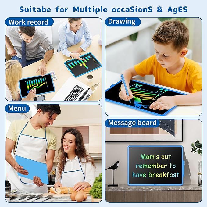 20 Inch LCD Writing Tablet for Kids, Rechargeable Large Kids Drawing Pad, Mess Free Drawing Tablet, Doodle Board, Educational & Learning Drawing Toys for Boys and Girls Aged 3+ Years Old Birthday Gift