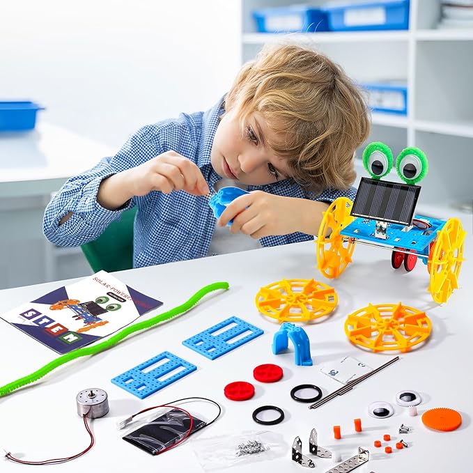 STEM Kits for Kids Ages 8-10 12-14, 4 in 1 Solar Powered STEM Toys for Boys Science Engineering Robotics Robot Building Kits Projects for Kids Age 8-12, Building Toys Crafts for Boys 8-12 6-8