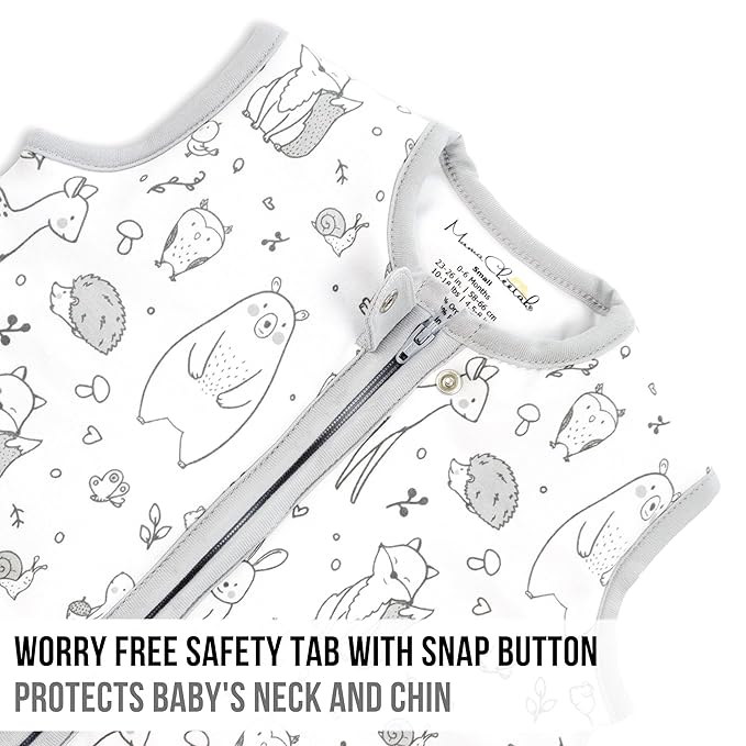 Mama Cheetah Baby Sleep Sack 2.5 TOG, Organic Cotton Baby Wearable Blanket with Two-Way Zipper, Swaddle Transition Baby Sleeping Bag for Newborn Infant Toddler Boy Girl, 18-24 Months