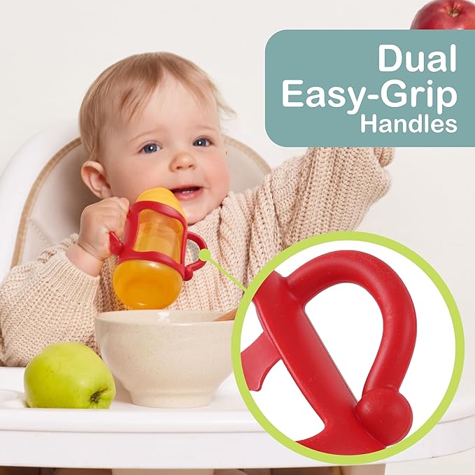 TonGass (6-Pack) Bottle Handles for Dr Brown Baby Bottles with Easy Grip Handles to Hold Their Own Bottle - BPA-Free Soft Silicone (Blue Green Red White Pink Orange, Narrow)