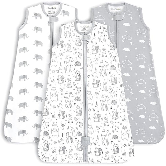 Mama Cheetah Baby Sleep Sack 0.5 TOG, Organic Cotton Baby Wearable Blanket, Swaddle Transition Baby Sleeping Bag, Boy Girl Newborn Infant, XXL (24-48 M)