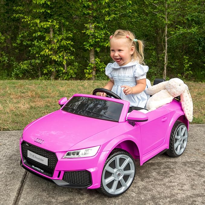 Kids Electric Car, Licensed Audi 6V Kids Ride on Toy Car for Toddlers - Pink