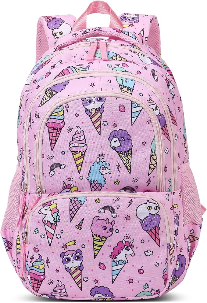 CLUCI Kids Backpack for Girls Bookbags Preschool Backpack Toddler Daycare School Bag Elementary Kindergarten Lightweight Waterproof Pink Unicorn