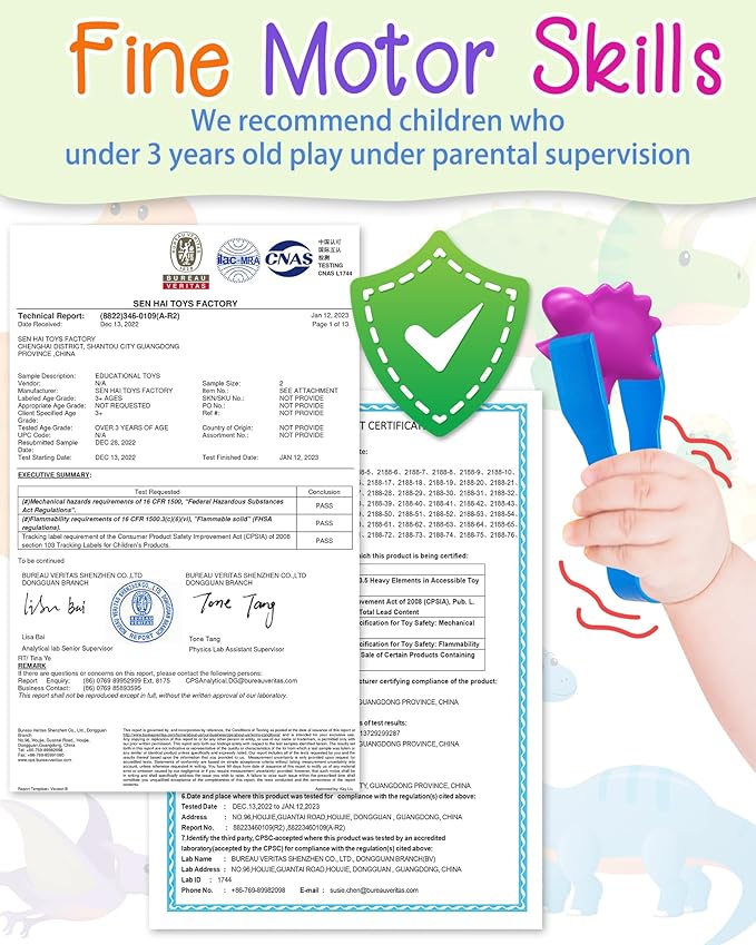 Yetonamr Counting Dinosaurs Montessori Toys for 3 4 5 Years Old Boys Girls, Toddler Preschool Learning Activities Sensory Toys Birthday Gifts