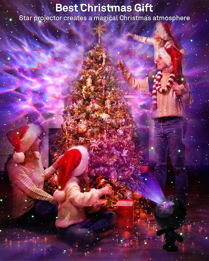 AIRIVO Star Projector,Astronaut Galaxy Projector Night Light Bluetooth Speaker with Remote,White Noise,Interactive Posture Adjust,Room Bedroom Decor,Birthday Christmas Gifts for Kids Adults