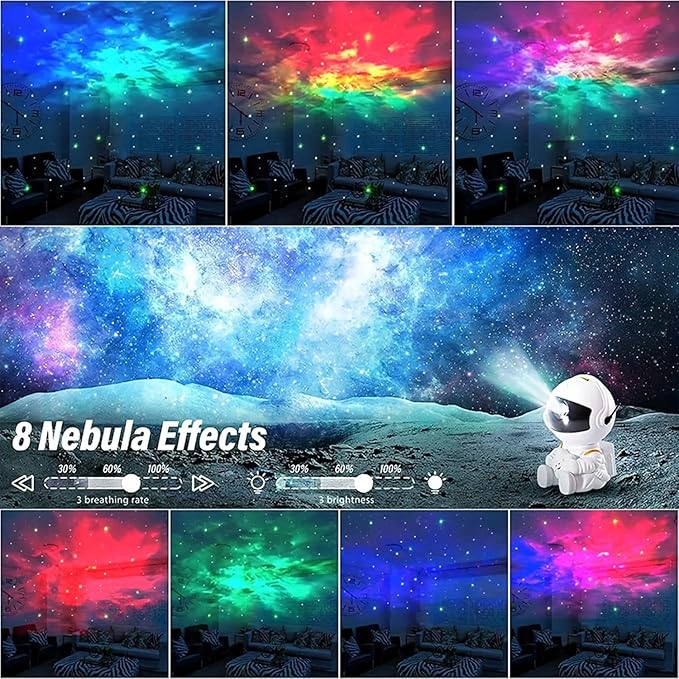 Astronaut Star Projector, Star Projector Galaxy Light for Kids，8 Modes Remote and 270° Adjustable Led Lights for Bedroom, Girls Room Decoration, Home Theater, Ceiling, Timer(Original White)