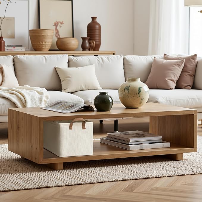 StorageWorks Storage Bins, Shelves Baskets for Organizing, Large Fabric Closet Organizers with Handles, Metal Frame, Beige（Texture）, 2-Pack