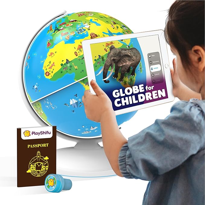 PlayShifu Globe for Children – Orboot Earth: Interactive Kids Globe with 1000+ Facts on Animals, Places & Monuments | Tech-Powered Learning Toy & STEM Gift for Kids Ages 4–10