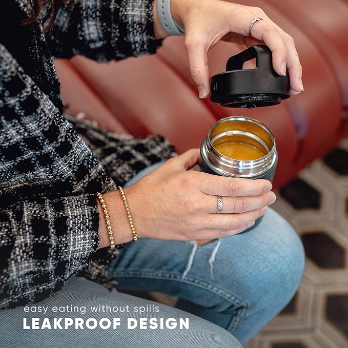 Simple Modern Food Jar for Hot Food | Reusable Stainless Steel Vacuum Insulated Leak Proof Lunch Storage for Smoothie Bowl, Soup, Oatmeal | Provision Collection | 16oz | Deep Ocean