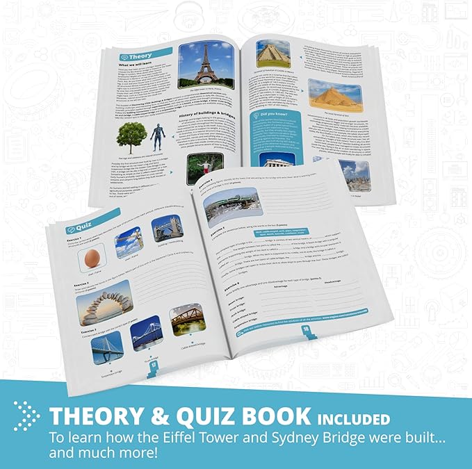 Engino- Stem Toys, Architecture Set: Eiffel Tower, Sydney Bridge- Building Toys, Engineering Kit for Kids 9+, STEM Project, Gifts for Boys & Girls (11 Model Options)