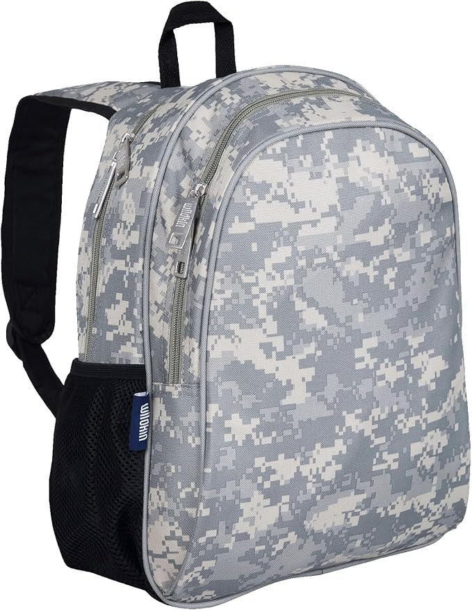 Wildkin 15-inch Kids Backpack – Durable, Padded, Adjustable for School & Travel - Digital Camo