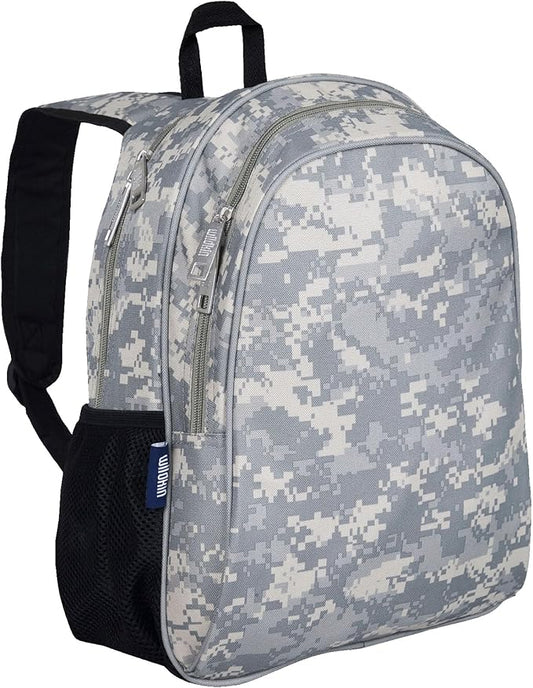 Wildkin 15-inch Kids Backpack – Durable, Padded, Adjustable for School & Travel - Digital Camo