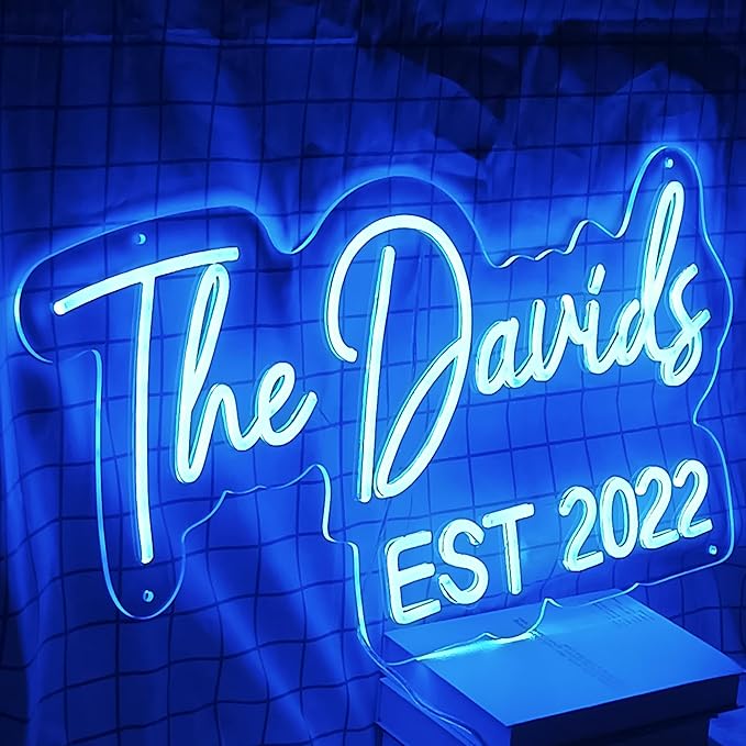 Custom Neon Sign,Neon Sign Customizable for Wall Decor,Birthday Gift, Gifts for girl,Girlfrend, christmas,Wedding,Party,Bar,Salon,Personalized Family Name ligh for Bedroom Decor