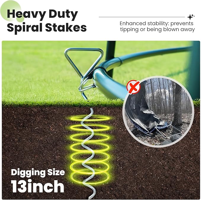 Zupapa 1800LBS Weight Capacity 2025 Double Frames Trampoline with No-Gap Design Curved Poles 16 15 14 12FT Trampolines for Kids with Enclosure Net Outdoor Trampolin for Children Adults Family