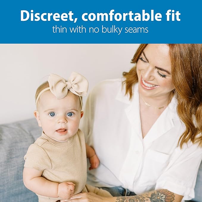 Dr. Brown's Reusable Breast Pads for Breastfeeding, Washable Nursing Pads with Laundry Bag, Day & Night Absorption, 8 Count