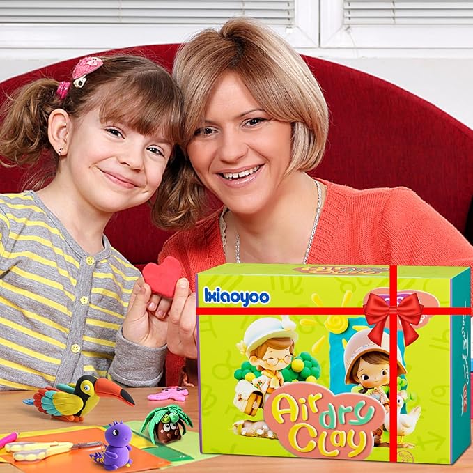 Air Dry Clay for Kids, 78 Colors Modeling Magic Clay, Safe & Non-Toxic, DIY Model School Arts & Crafts Kit with Tools, Home Party Favors, Birthday & Christmas Toys Gift for Boys & Girls